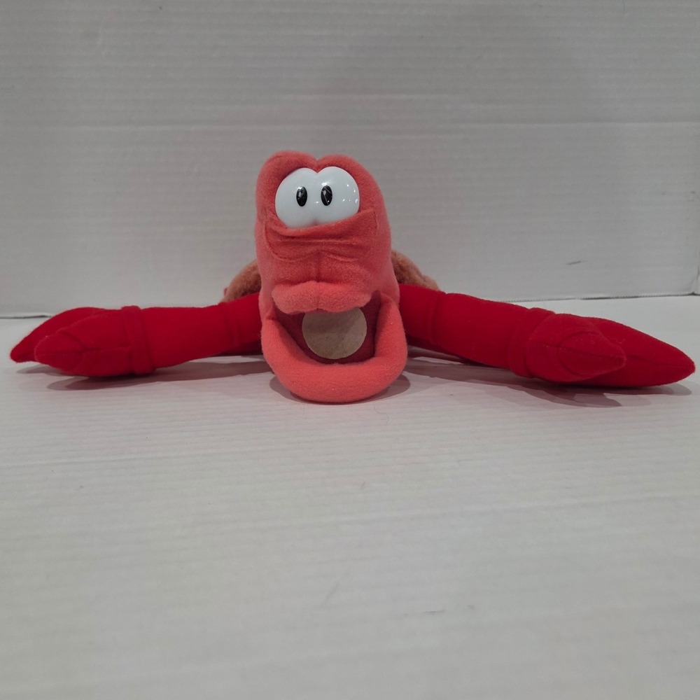 Disney The Little Mermaid Sebastian Crab Plush Vintage Red Stuffed Animal Toy